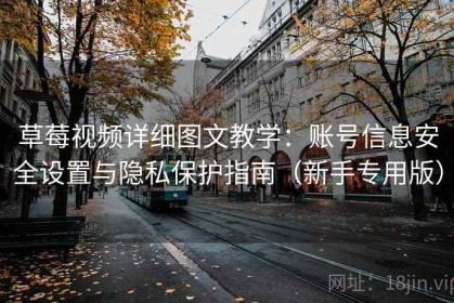 草莓视频详细图文教学：账号信息安全设置与隐私保护指南（新手专用版）
