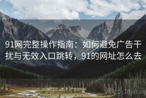 91网完整操作指南：如何避免广告干扰与无效入口跳转，91的网址怎么去