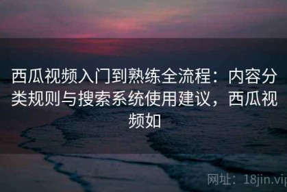 西瓜视频入门到熟练全流程：内容分类规则与搜索系统使用建议，西瓜视频如