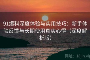 91爆料深度体验与实用技巧：新手体验反馈与长期使用真实心得（深度解析版）