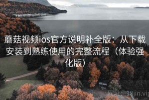 蘑菇视频ios官方说明补全版：从下载安装到熟练使用的完整流程（体验强化版）