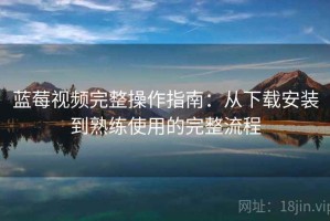 蓝莓视频完整操作指南：从下载安装到熟练使用的完整流程