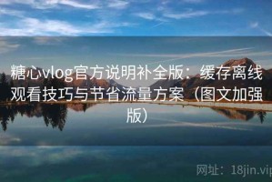 糖心vlog官方说明补全版：缓存离线观看技巧与节省流量方案（图文加强版）