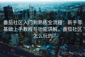 番茄社区入门到熟练全流程：新手零基础上手教程与功能讲解，番茄社区怎么玩的