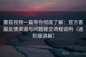 蘑菇视频一篇带你彻底了解：官方客服反馈渠道与问题提交流程说明（进阶版讲解）