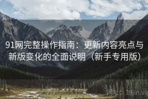 91网完整操作指南：更新内容亮点与新版变化的全面说明（新手专用版）