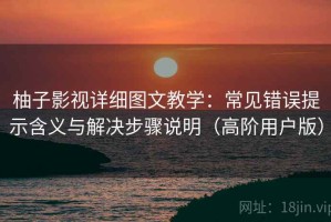 柚子影视详细图文教学：常见错误提示含义与解决步骤说明（高阶用户版）
