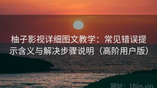 柚子影视详细图文教学：常见错误提示含义与解决步骤说明（高阶用户版）