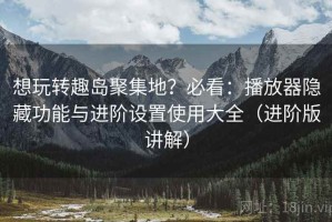 想玩转趣岛聚集地？必看：播放器隐藏功能与进阶设置使用大全（进阶版讲解）