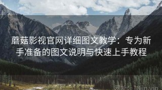 蘑菇影视官网详细图文教学：专为新手准备的图文说明与快速上手教程