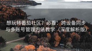 想玩转番茄社区？必看：跨设备同步与多账号管理方法教学（深度解析版）