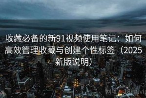 收藏必备的新91视频使用笔记：如何高效管理收藏与创建个性标签（2025新版说明）