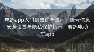 电鸽app入门到熟练全流程：账号信息安全设置与隐私保护指南，赛鸽电动车app