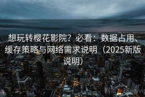想玩转樱花影院？必看：数据占用、缓存策略与网络需求说明（2025新版说明）