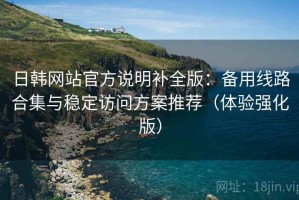 日韩网站官方说明补全版：备用线路合集与稳定访问方案推荐（体验强化版）