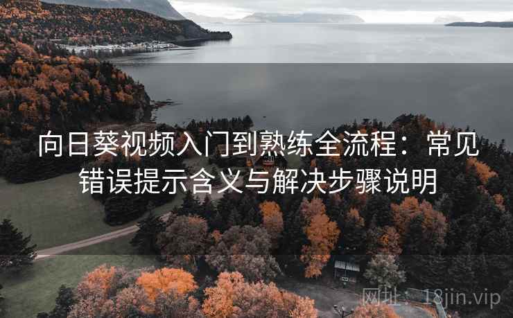 向日葵视频入门到熟练全流程:常见错误提示含义与解决步骤说明 向日葵视频入门到熟练全流程:常见错误提示含义与解决步骤说明