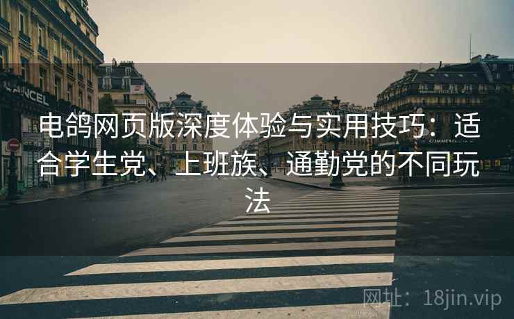 电鸽网页版深度体验与实用技巧：适合学生党、上班族、通勤党的不同玩法