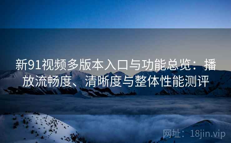 新91视频多版本入口与功能总览：播放流畅度、清晰度与整体性能测评