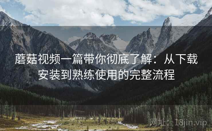 蘑菇视频一篇带你彻底了解：从下载安装到熟练使用的完整流程