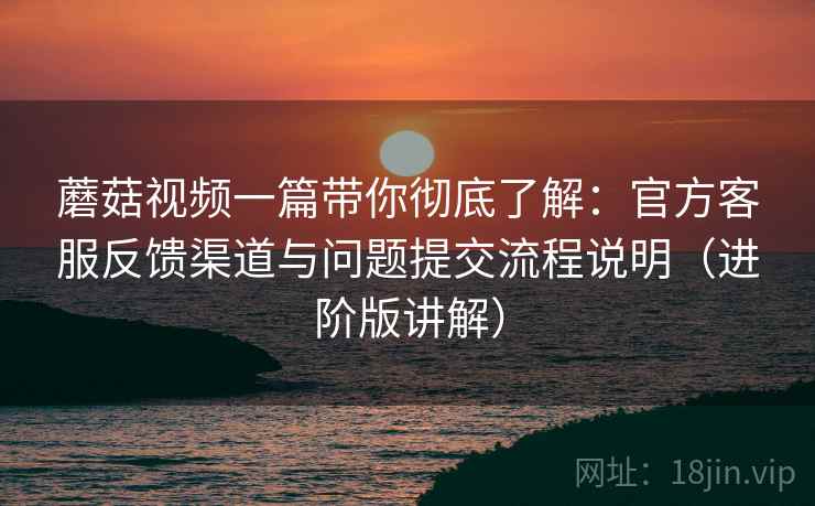 蘑菇视频一篇带你彻底了解:官方客服反馈渠道与问题提交流程说明(进阶版讲解) 蘑菇视频一篇带你彻底了解:官方客服反馈渠道与问题提交流程说明(进阶版讲解)