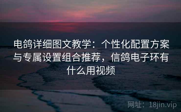 电鸽详细图文教学:个性化配置方案与专属设置组合推荐,信鸽电子环有什么用视频 电鸽详细图文教学:个性化配置方案与专属设置组合推荐,信鸽电子环有什么用视频